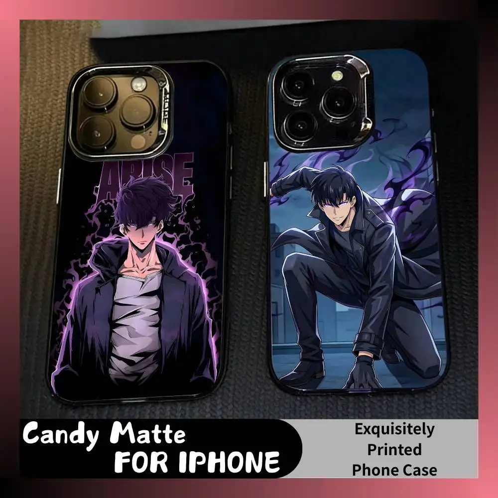 

SOLO Sung J-W Phone Case For iPhone 16 17 15 14 12 13 Pro Max Black Candy Matte Shockproof Cover