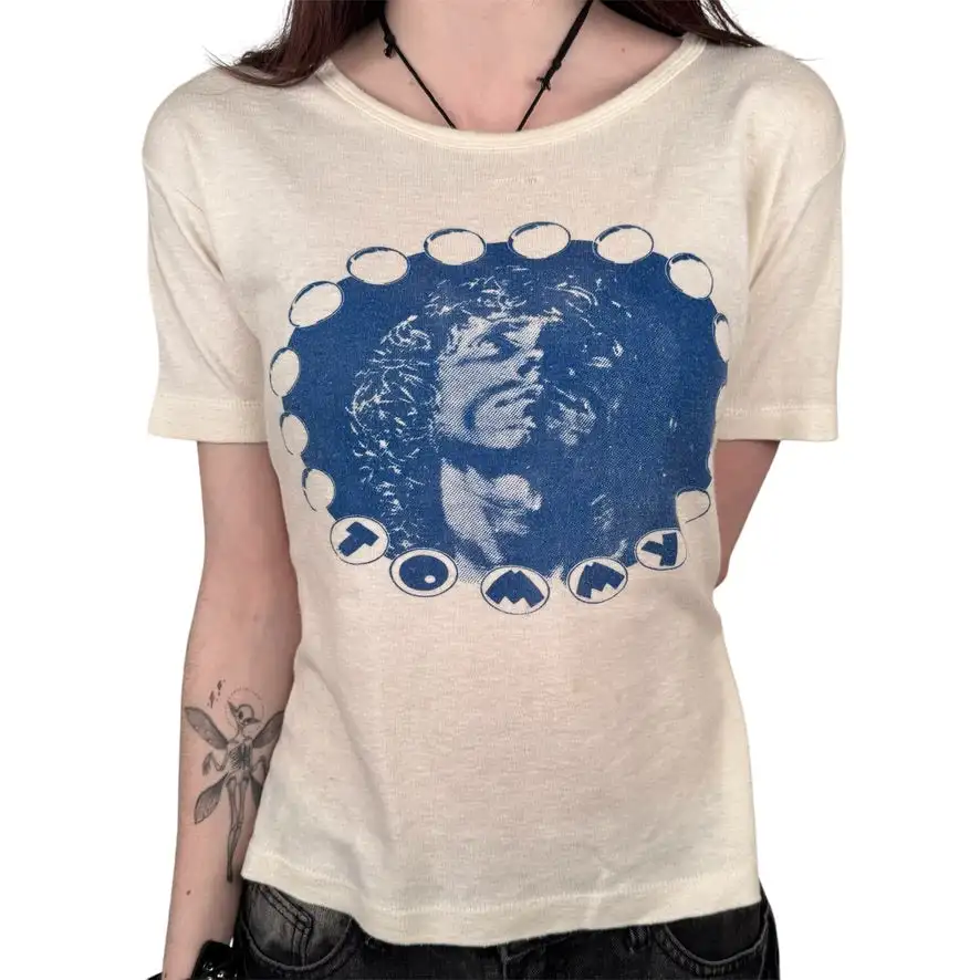 

The Who Shirt Clothing, Peripheral Pattern Printing Summer Luxury Brand Pure Cotton Men's and Women's T-shirts Short Sleeves