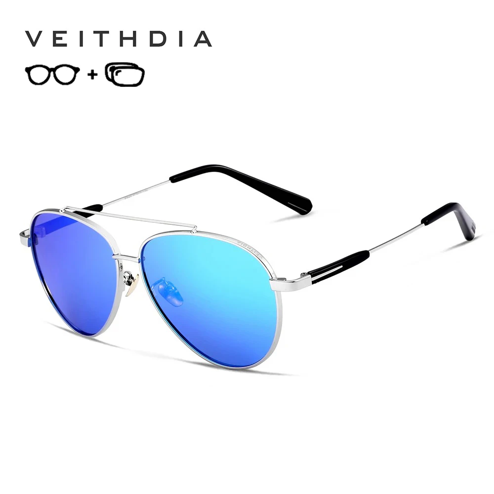 

VEITHDIA Новое поступление, мужские солнцезащитные очки-пилоты по рецепту, поляризационные линзы UV400, спортивные очки для близорукости на открытом воздухе P28440