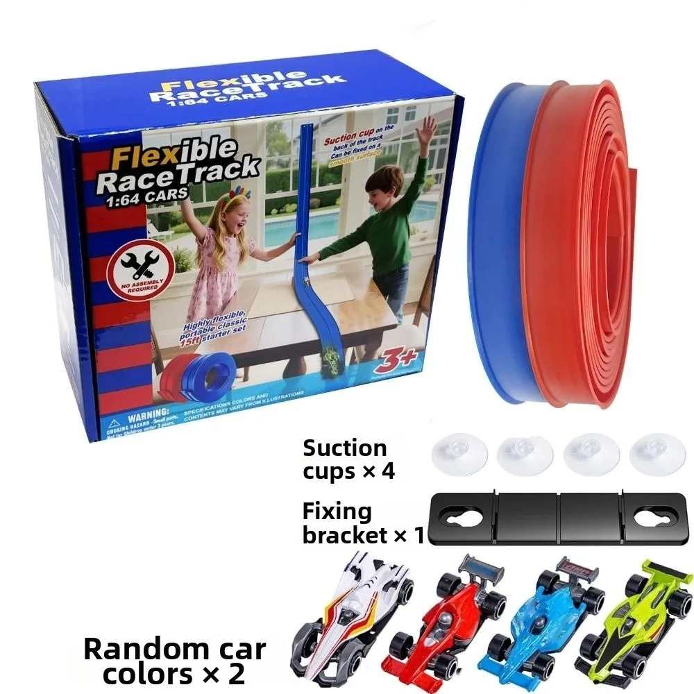 Assembly Flexible Race Track Toy Bendable with Suction Cups Racing Track Car Toy Portable DIY