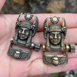 DIY White Brass Men's Paracord Buckle Bracelet Head Outdoors Weaving Accessories Pendant Lanyards Rope Charms Connection Buckles