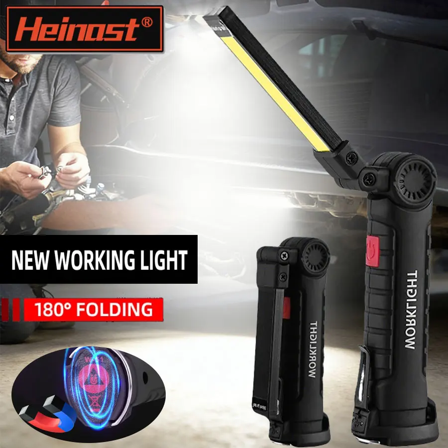 المحمولة الجديدة COB مصباح ليد جيب مع المغناطيسي قابلة للشحن ضوء العمل خيمة ربط معلقة التخييم أضواء البحث مصباح الطوارئ