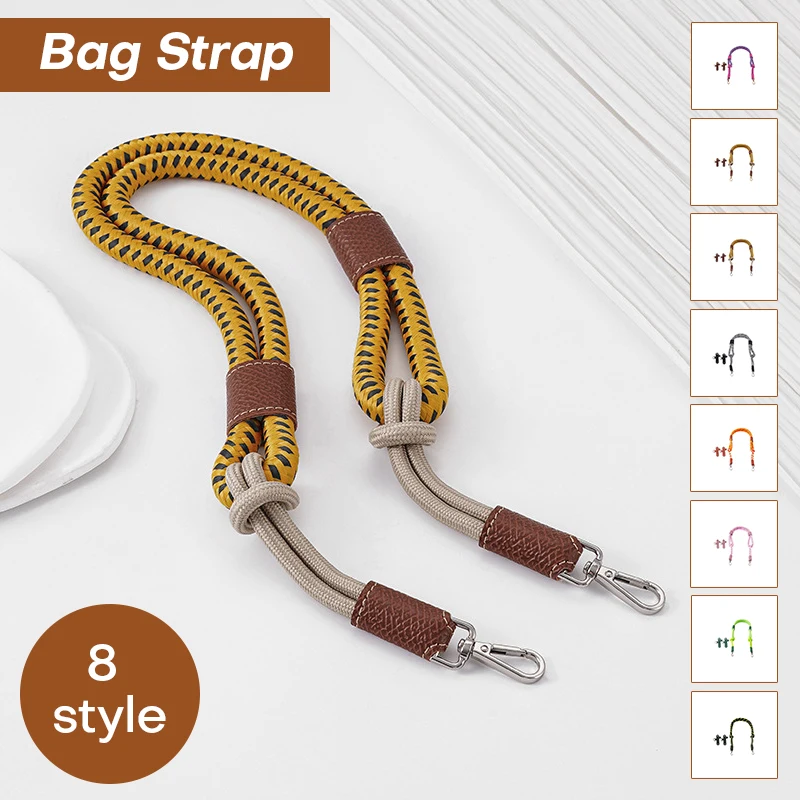 

78Cm Modified Woven Bag Strap for Mini Bag Strap Rope Free Punching Shoulder Strap Replacement Nylon Shoulder Accessories Retro