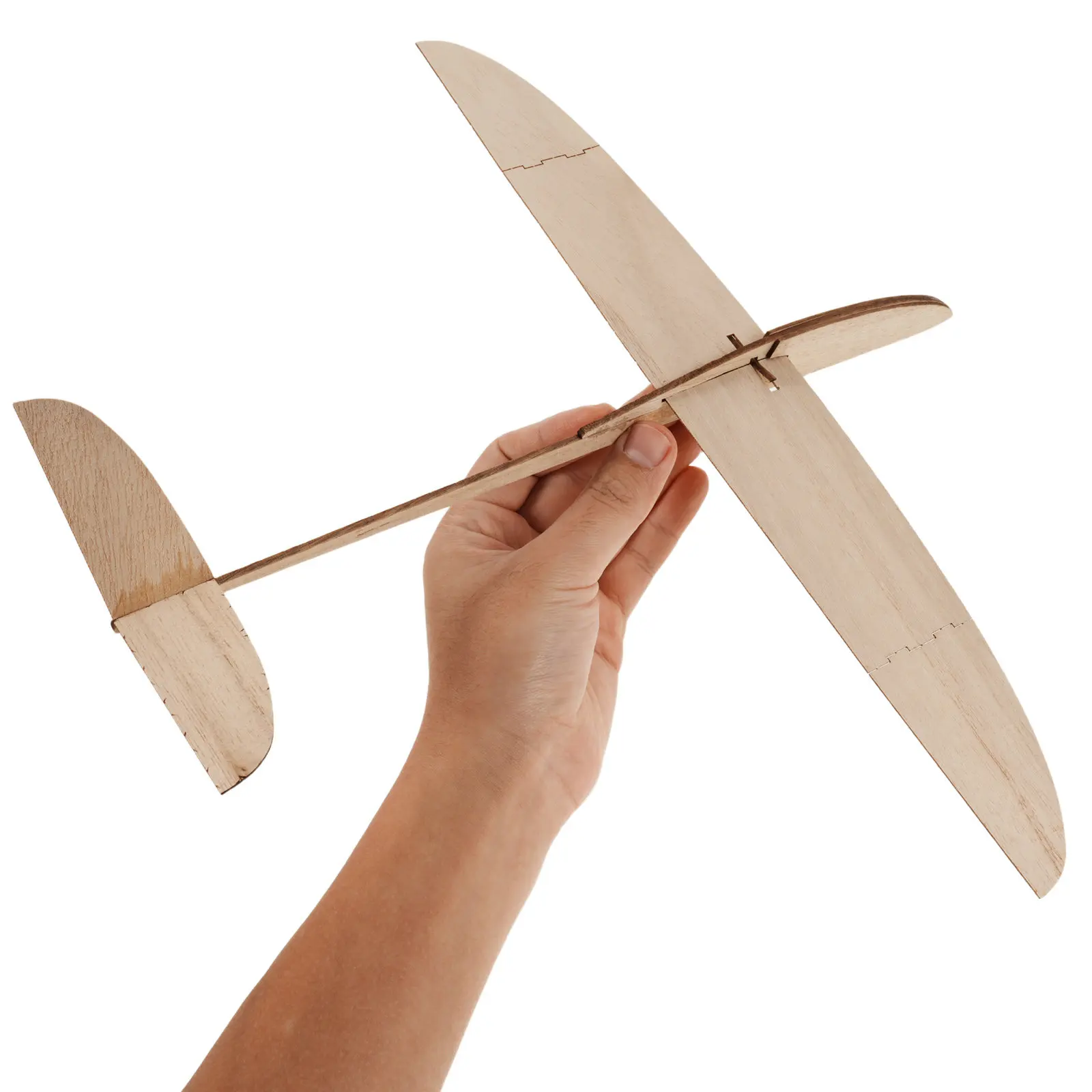 2Pcs Wood Airplane Glider Kits DIY Hand Launch Gliders Unfinished Paintable Wood Plane Craft Set Kids Craft Party Supplies