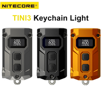 NITECORE TINI3 Intellgent Multiple Color Temperatures Keychain Light 600 Lumens EDC Flashlight for Outdoor Camping