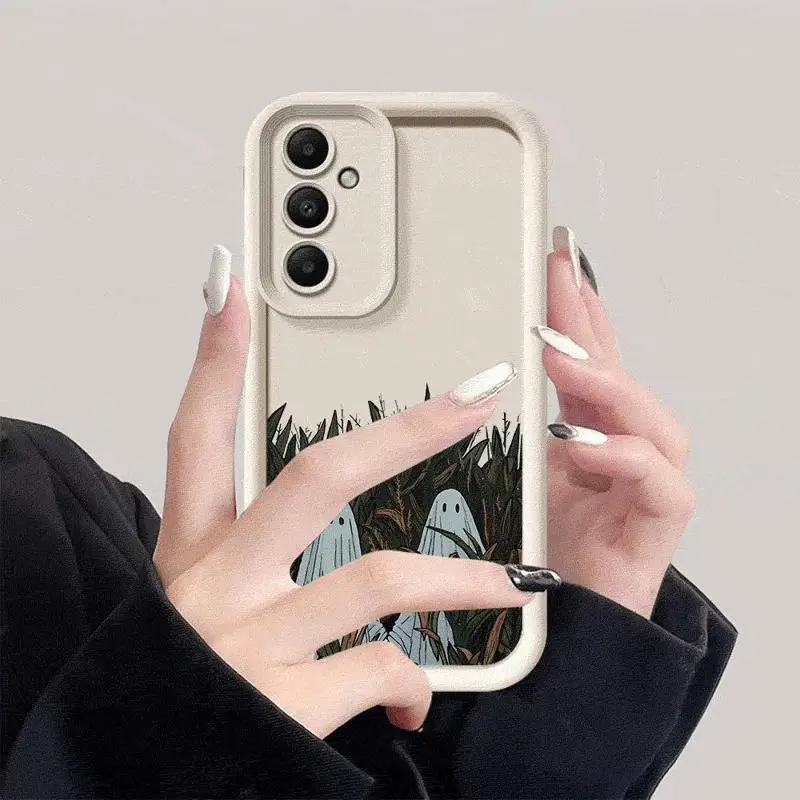 Little Ghost Phone Case for Galaxy A15 A72 A52 4G 5G A25 A35 A55 A51 A73 A52s A53 A54 5G A71 4G