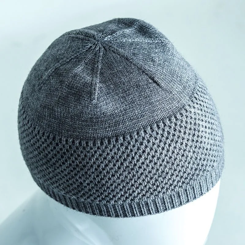 Muslim Caps For Men Clothing Women Skull Prayer Hat  Knitted Mesh Kufi Kippah Islamic Saudi Arabia Jewish Summer Black 0743 view 3