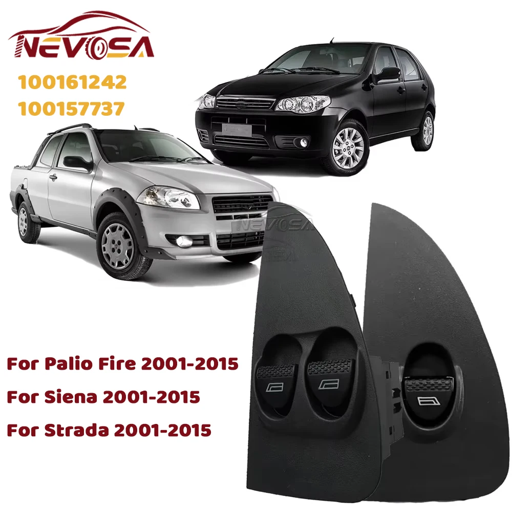 Para Fiat Palio Fire Strada Siena 2001-2015, Interruptor Eléctrico Principal de Control de Ventanas, Botón de Control Secundario 100161243 100161242
