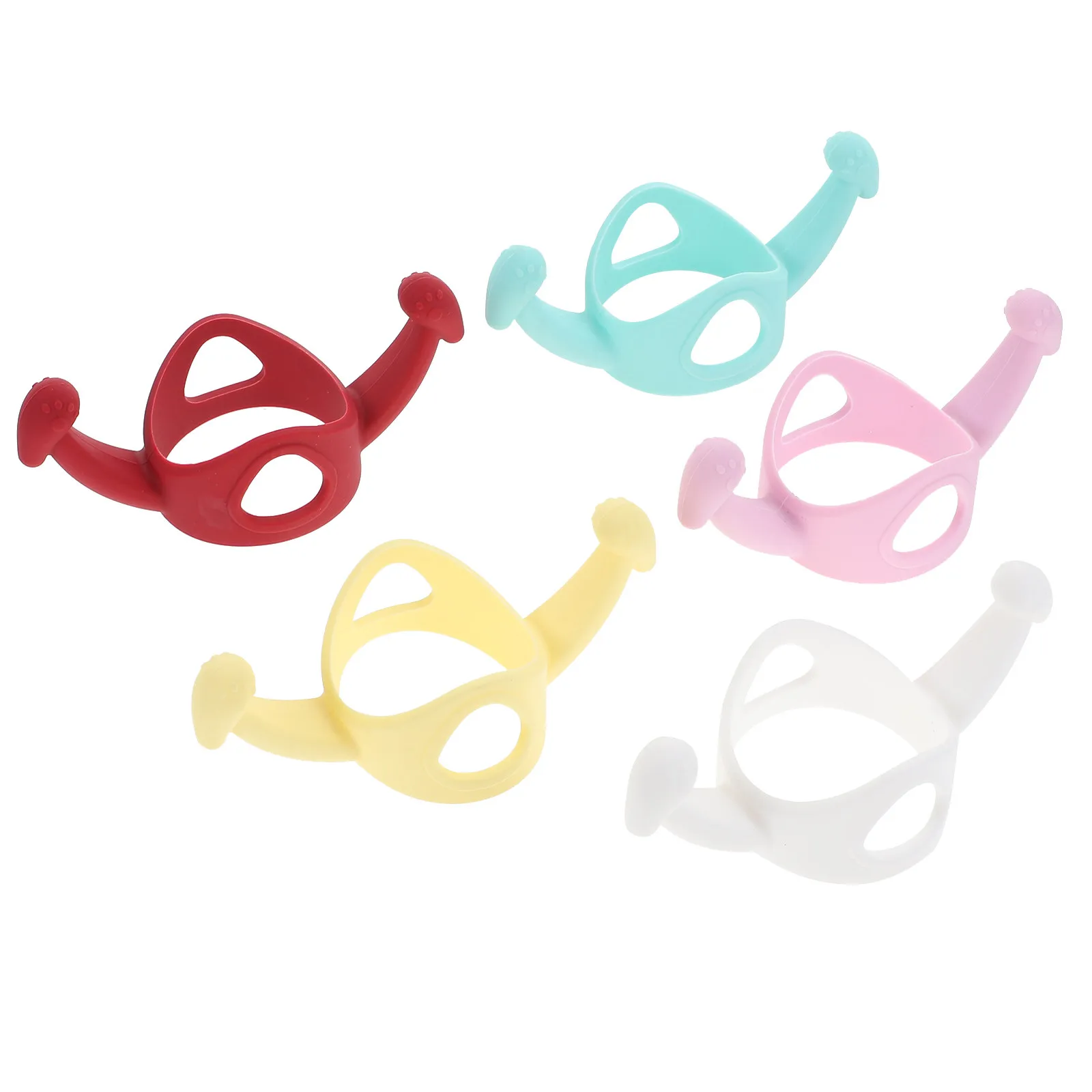 

5Pcs Silicone Baby Bottle Handle for Independent Drinking Ergonomic Anti-Falling Milk Bottle Holder Feeding