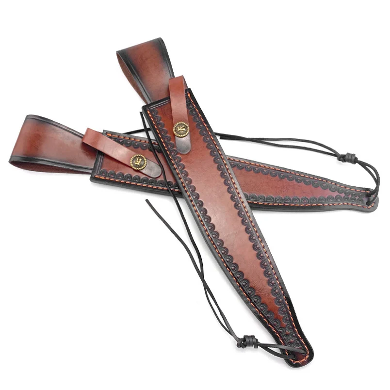 Funda de cuero para cuchillo de hoja fija con hebilla - imagen 5
