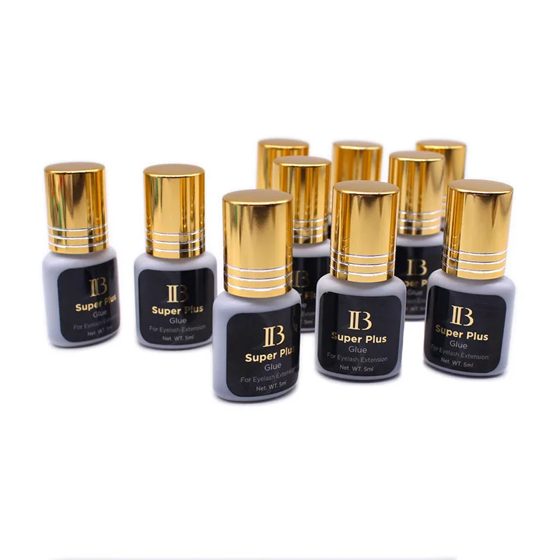 3/5/10Pcs IBeauty Super Plus Glue Gold Cap 5ml Waterproof Latex Free 1-2s Fastest Original Korea Lashes Extension Glue Makeup