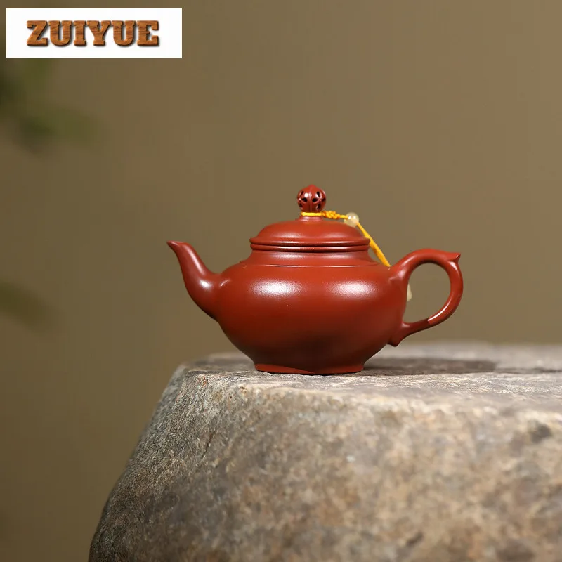 

150 мл винтажные фиолетовые глиняные чайники Исин ручной работы, горшок для смещения сакуры, сырая руда, чайник для замачивания грязевого чая Дахунпао, чайник Zisha, подарок