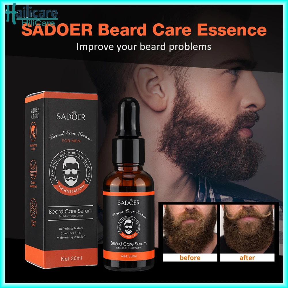 30 مللي زيت اللحية للرجال ترطيب عميق تنعيم تليين مصل نمو اللحية يحسن التجعد النباتات الطبيعية جوهر العناية باللحية