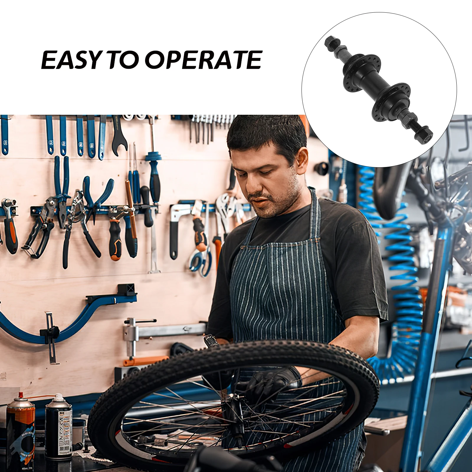 

32-hole Hub Durable Metal Non-Quick Release 32 Hole Rear Wheel Axle Mountain Bolt- Wheel Accessories