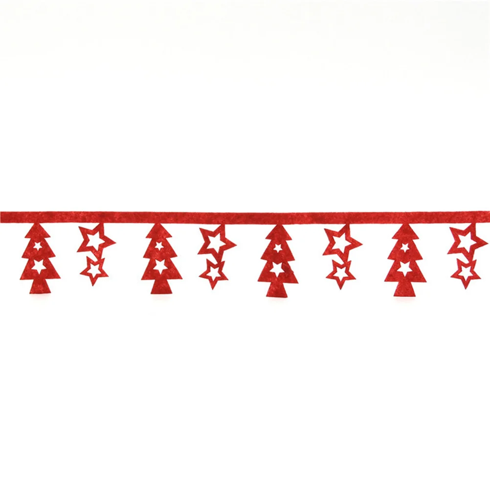

Christmas Ribbon Non-Woven Red Christmas Tree Star 3.5cm 10m Xmas Tree Decoration Band Decor Ribbon for Gifts Party