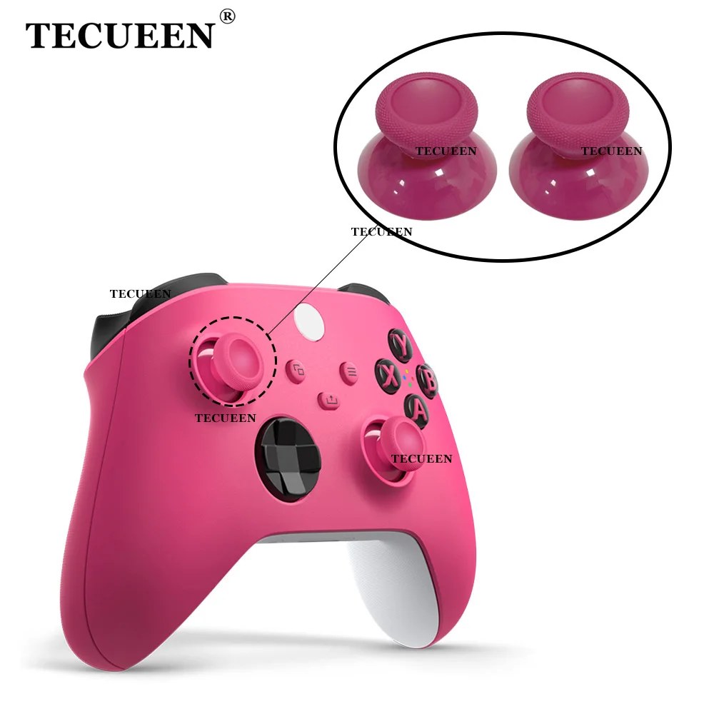 

2pcs For Xbox Series X/S Controller Deep Pink Thumbsticks Replacement 3D Rocker Buttons 3D Analog Joystick Caps Thumb Stick Grip