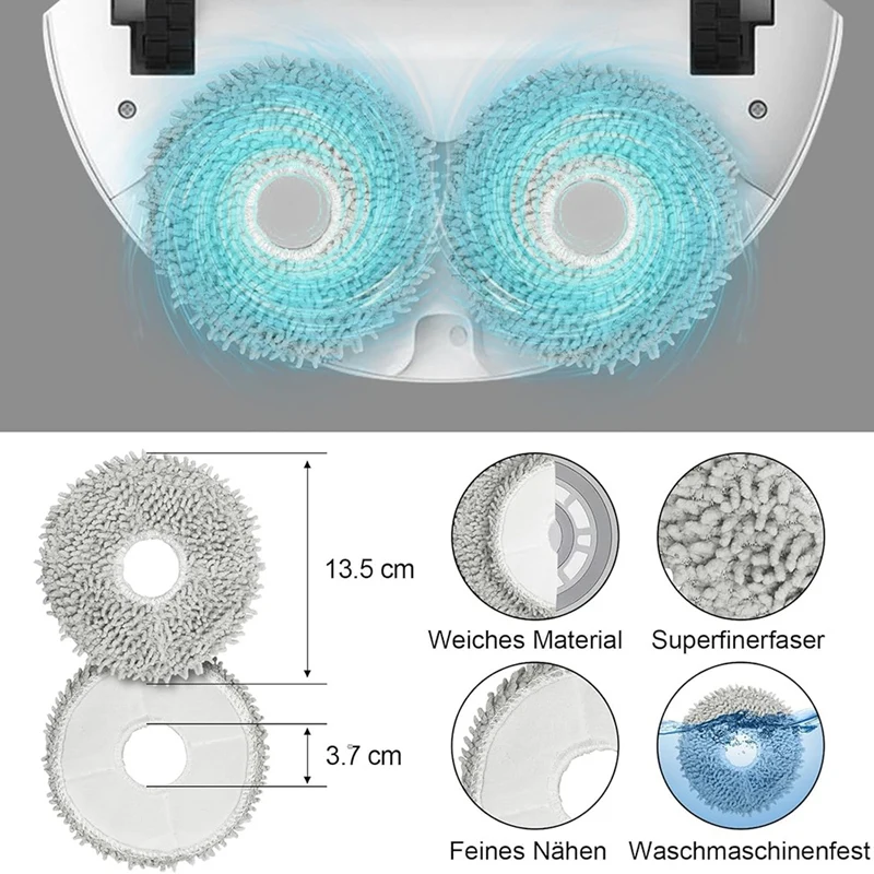 قطع غيار مكنسة كهربائية روبوت ، مجموعة ملحقات مع أكياس غبار ، ممسحة مسح ، ملحقات لدريم L10s ألترا ، L10 ألترا