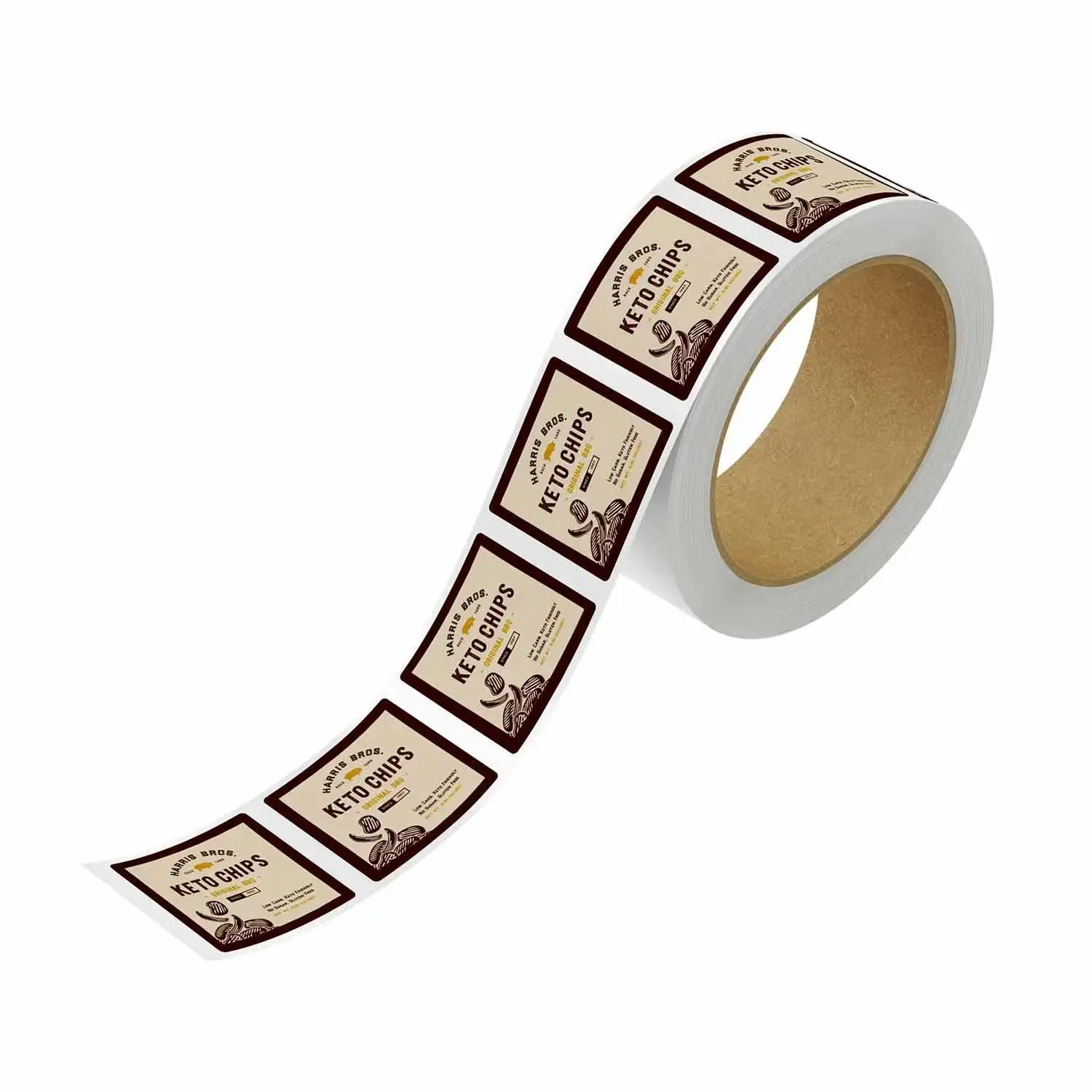 Customizable Paper Vinyl Roll Label Stickers for Packaging Gifts Bulk Wholesale Holographic Design