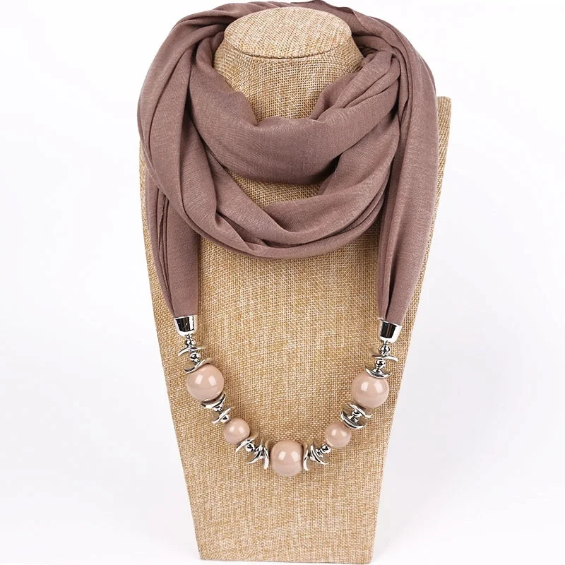 1 Pcs Women New Fashion Scarves Collar Pendant Scarf Necklace