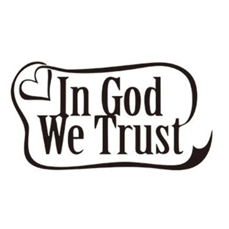 We believe in God. Heart shaped car windows, bumpers, motorcycle accessories, waterproof vinyl car stickers