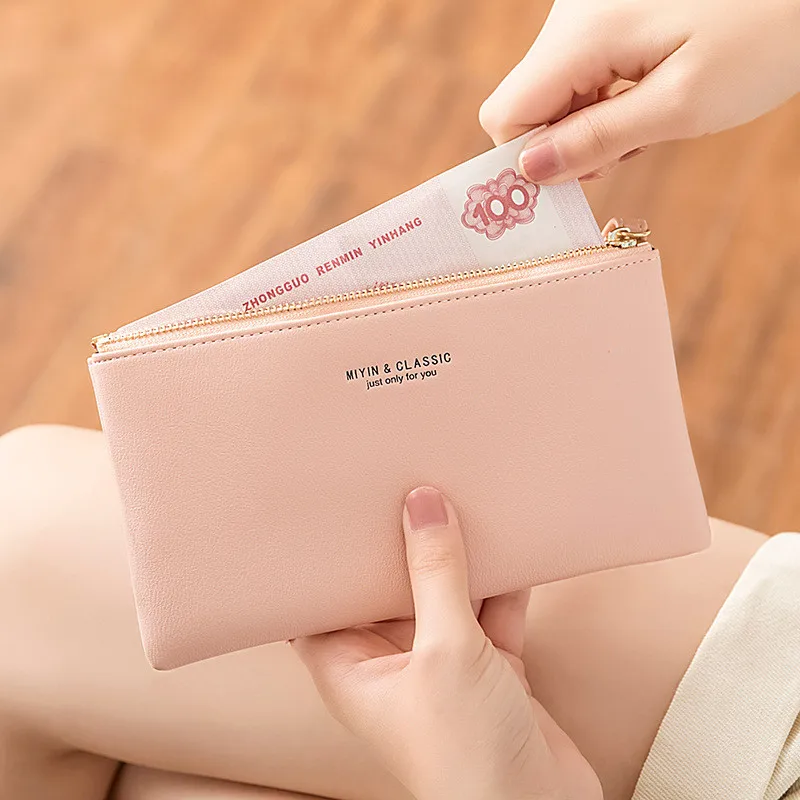 Korean Long PU Leather Women Wallets Multi-Function Wristband Clutch Money Phone Bag Female Coin Purses Credit Card Holder - Image 4