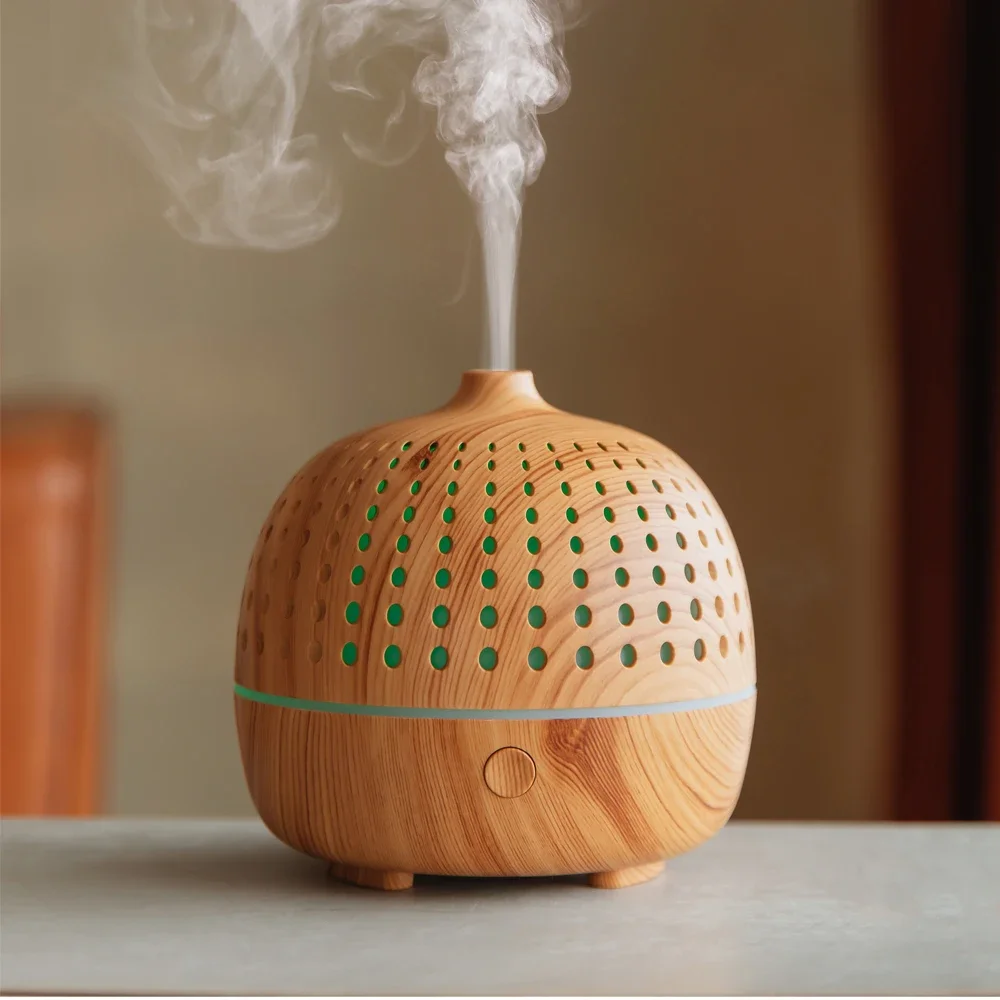 

Ancient Rhyme Air Humidifier 180ML Essential Oil Aroma Diffuser Desktop Night Light Wooden Grain Mist Maker USB Aromatherapy