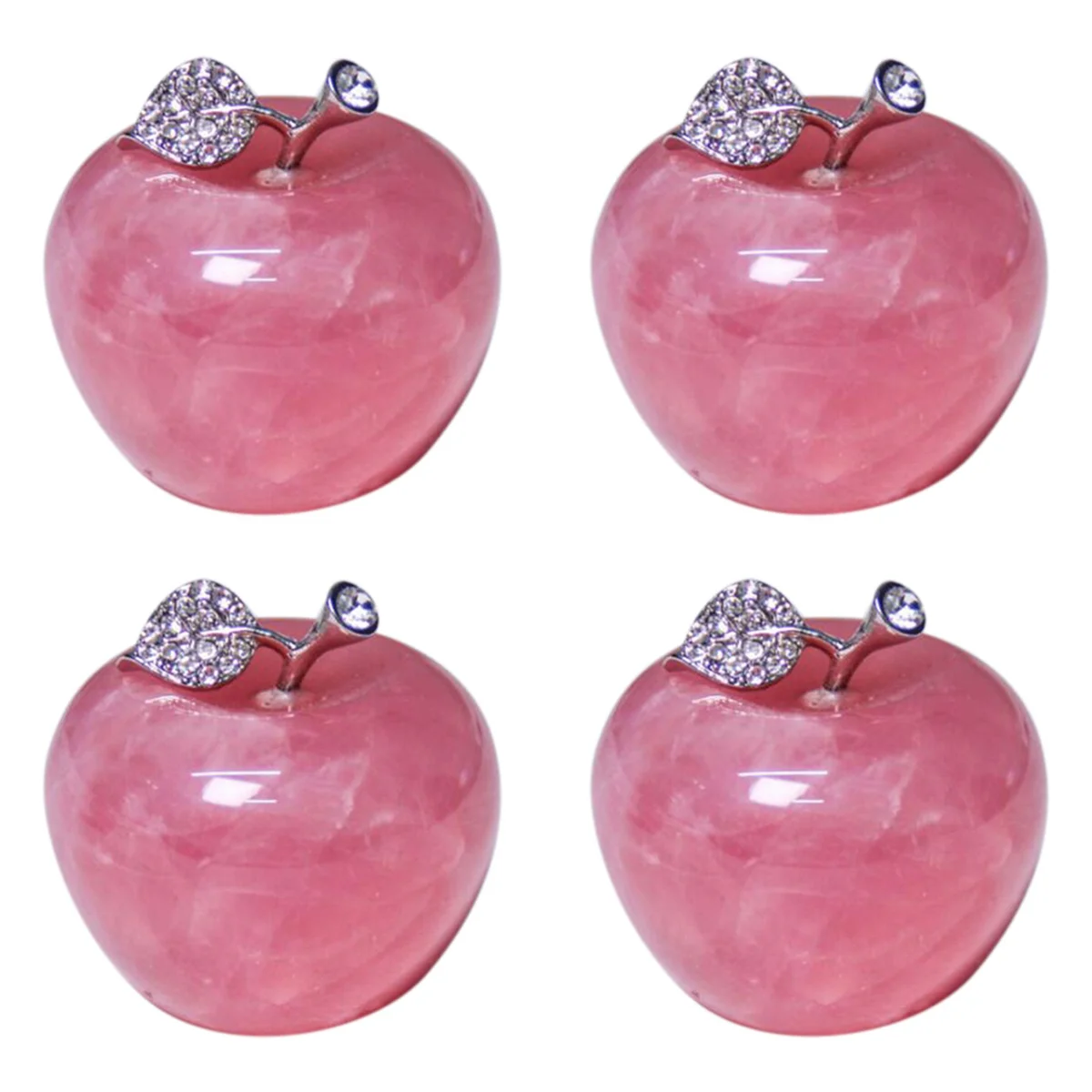 

HHTL 4Pcs Natural Rose Quartz Pink for Couple Decorations Home Decoration Study Room Decoration DIY Gift