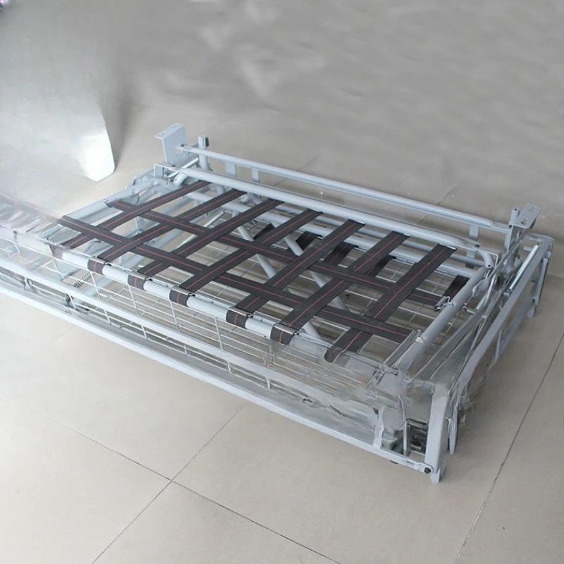 Multifunctional folding sofa bed with iron frame saves space and invisible bed