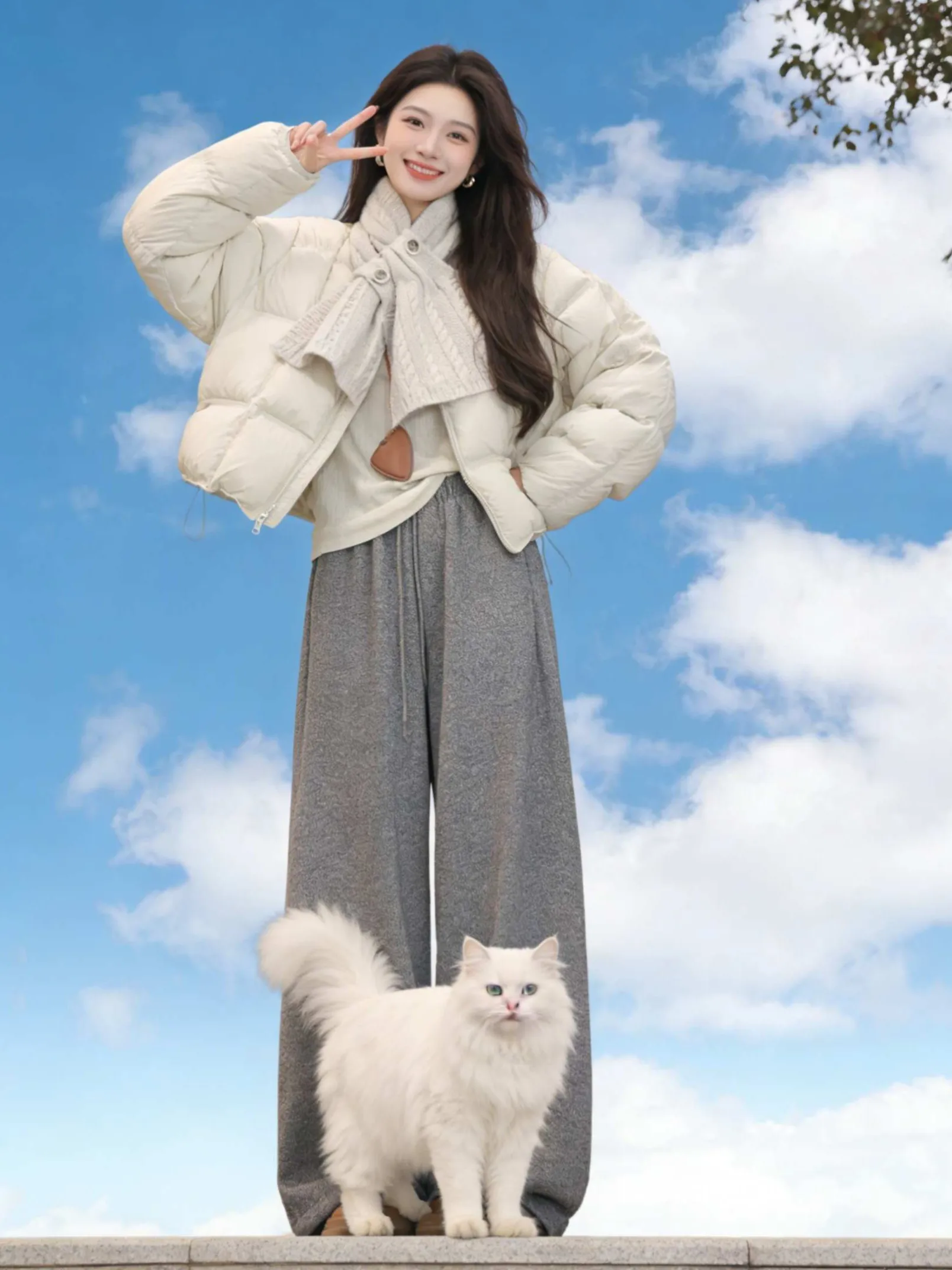 

Новая женская зимняя хлопковая одежда в корейском стиле: повседневная, свободная, облегающая, теплая, из хлопка, цветная, круглая, с эффектом стройности.