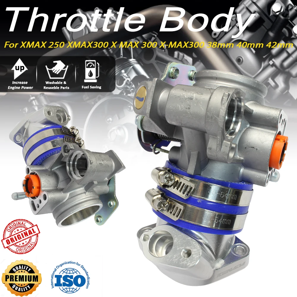 

High Performance Throttle Body for XMAX 250 300, 38mm 40mm 42mm Intake Manifold, Racing & Repair