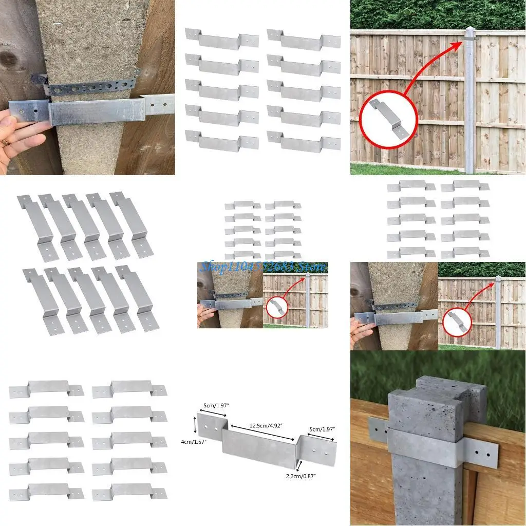 Y6GD Colonna per recinzione da giardino aggiornata che monta robusto palo per recinzione 10 pezzi/set per stabilità