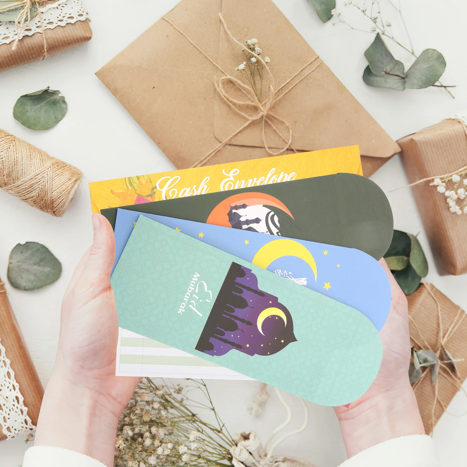 

18 Pcs Red Envelopes Eid Festival Premium Paper Blank Holiday Thanks Holder Ramadan Party Envelopes Cards Bag Filler