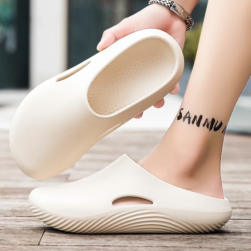 شبشب رجالي مقاوم للماء ومضاد للانزلاق حذاء الشيف قابل للتنفس سهل الارتداء شباشب منزلية غير رسمية صنادل شاطئ خفيفة الوزن قباقيب حديقة للرجال #6