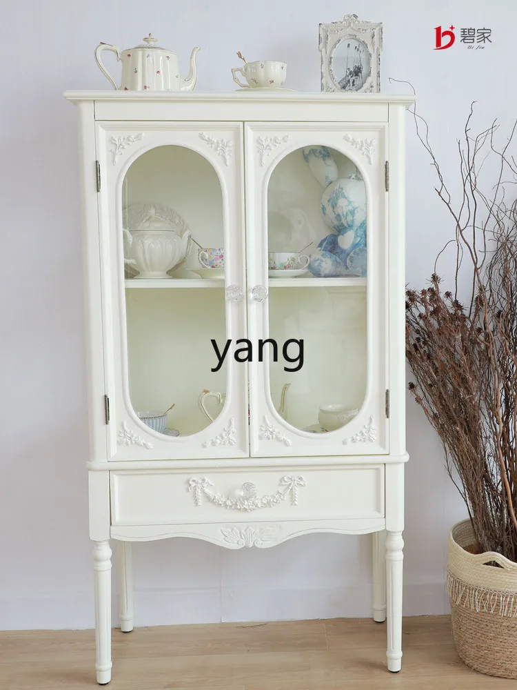 LMM display cabinet modern storage cabinet living room wall double door storage cabinet