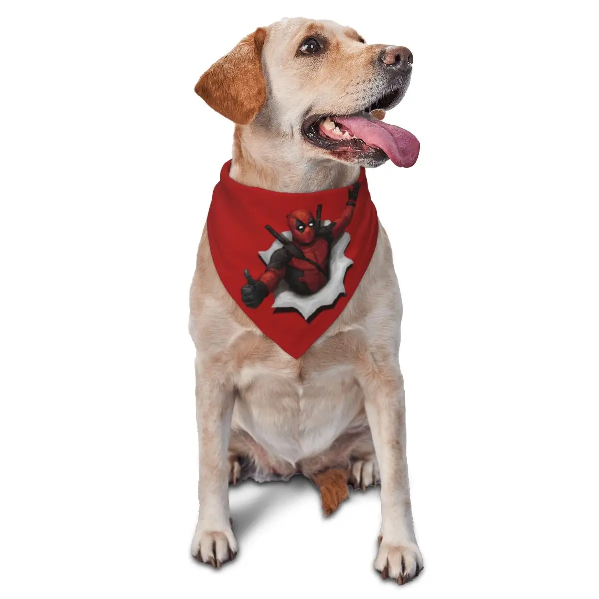 Bufandas personalizadas para mascotas de Manga Deadpool, pañuelos de poliéster para gatos y cachorros, Baberos triangulares creativos, accesorios para mascotas