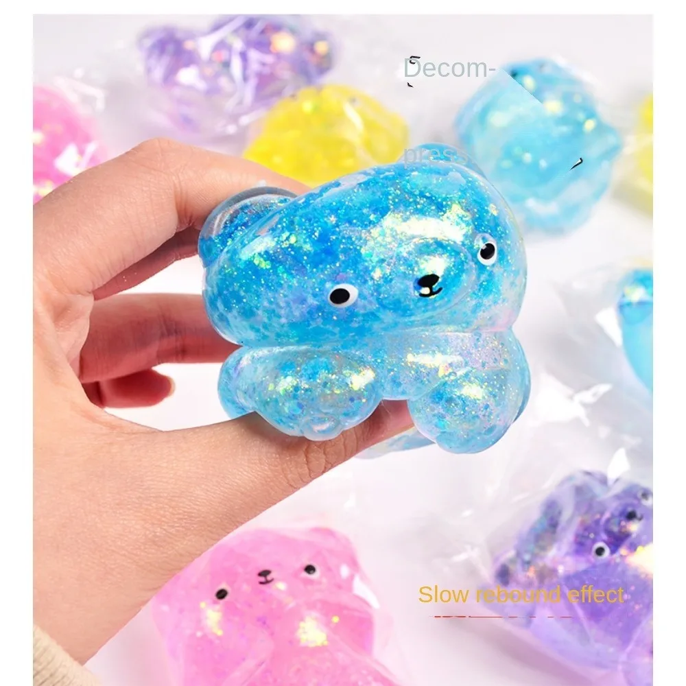 Cute Squishy Bear Fidget Toys Slow Rising  Squeeze Toy Funny Stress Reliever Reduce Pressure Prop for Childrens and Adults