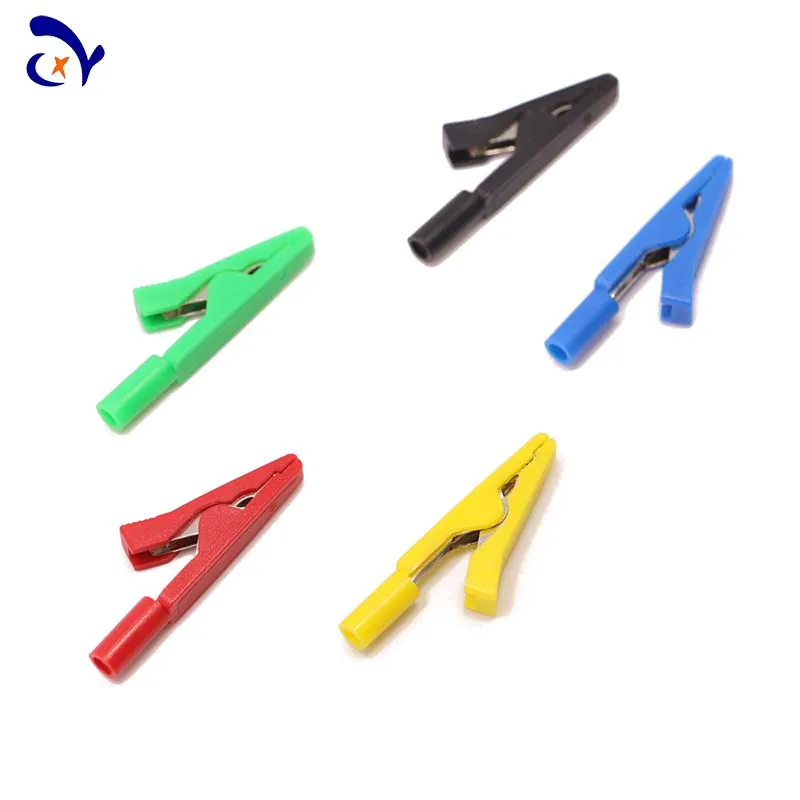 10PCS 27.187 AMASS 2.0mm Insulated Crocodile Clips Solderable / Straight 2mm Meter Pen / Banana Head AMASS