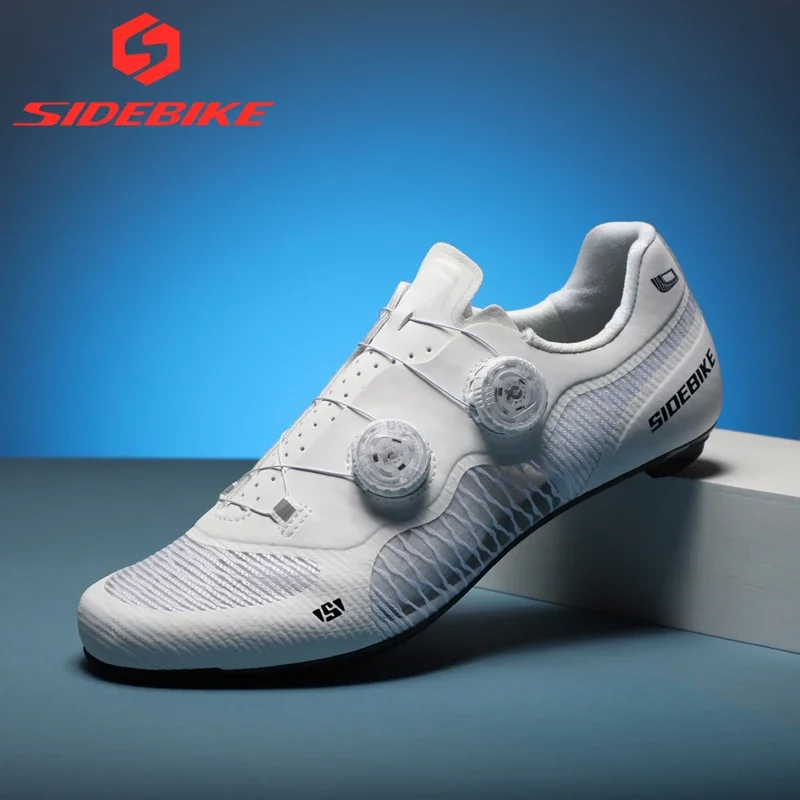 Sidebike ultralight 14 level hardness carbon fiber shoes road bike professional self-locking cleats cycling shoes breathing