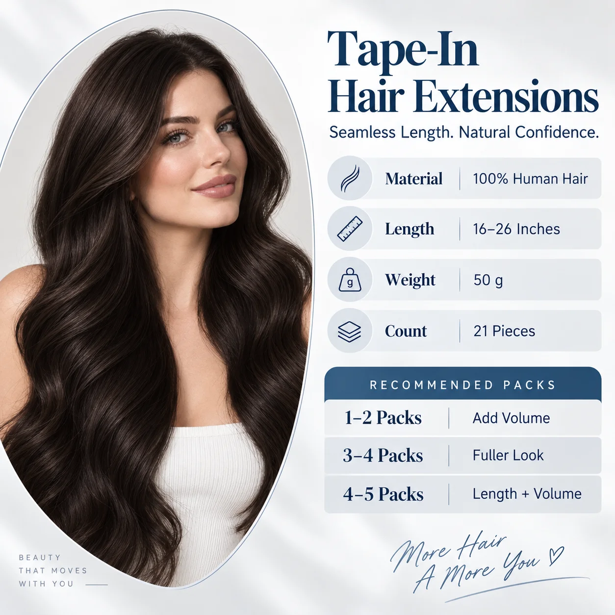 18 20 22 24 Inch Seamless Skin Weft Tape In Hair Extensions For Women Remy Human Hair 2# Dark Brown Straight PU Tape Hair 21 Pcs Per Pack