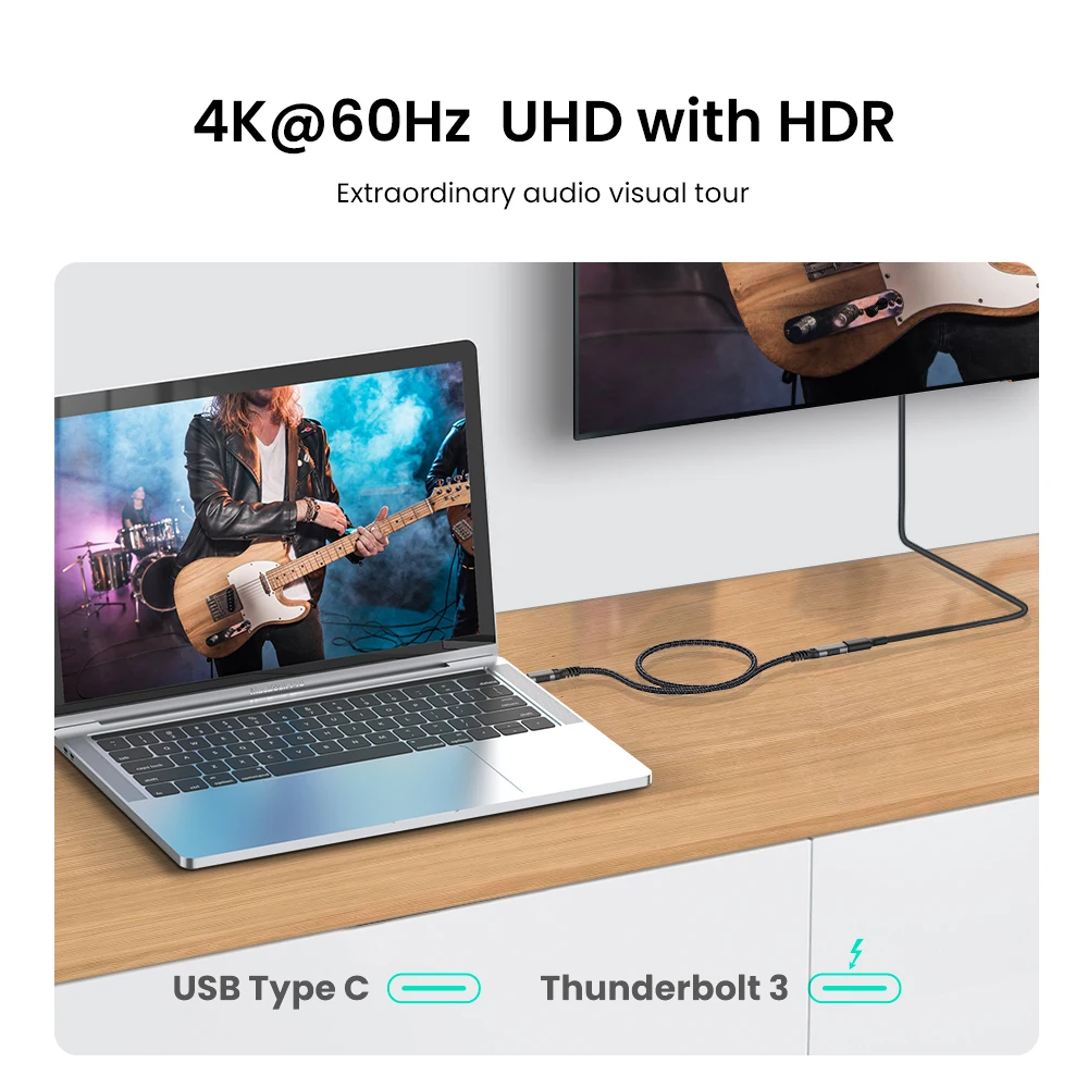 USB C 연장 케이블 6.6ft USB 타입-C 수-암 코드 USB3.1 Gen2/10Gbps 동기화 데이터 USB C 연장 기, 100W/5A 고속 충전