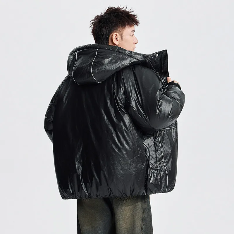 GIOIOMen's Down Jacket，2025Winter New White Duck down Padded Thickened Warm and Loose Casual down Cotton Jacket Coat