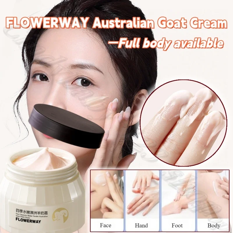 

FLOWERWAY Australian Goat's Milk Cream Four Seasons Repair Rough and Dry Chicken Skin Gentle Body Cream 100g