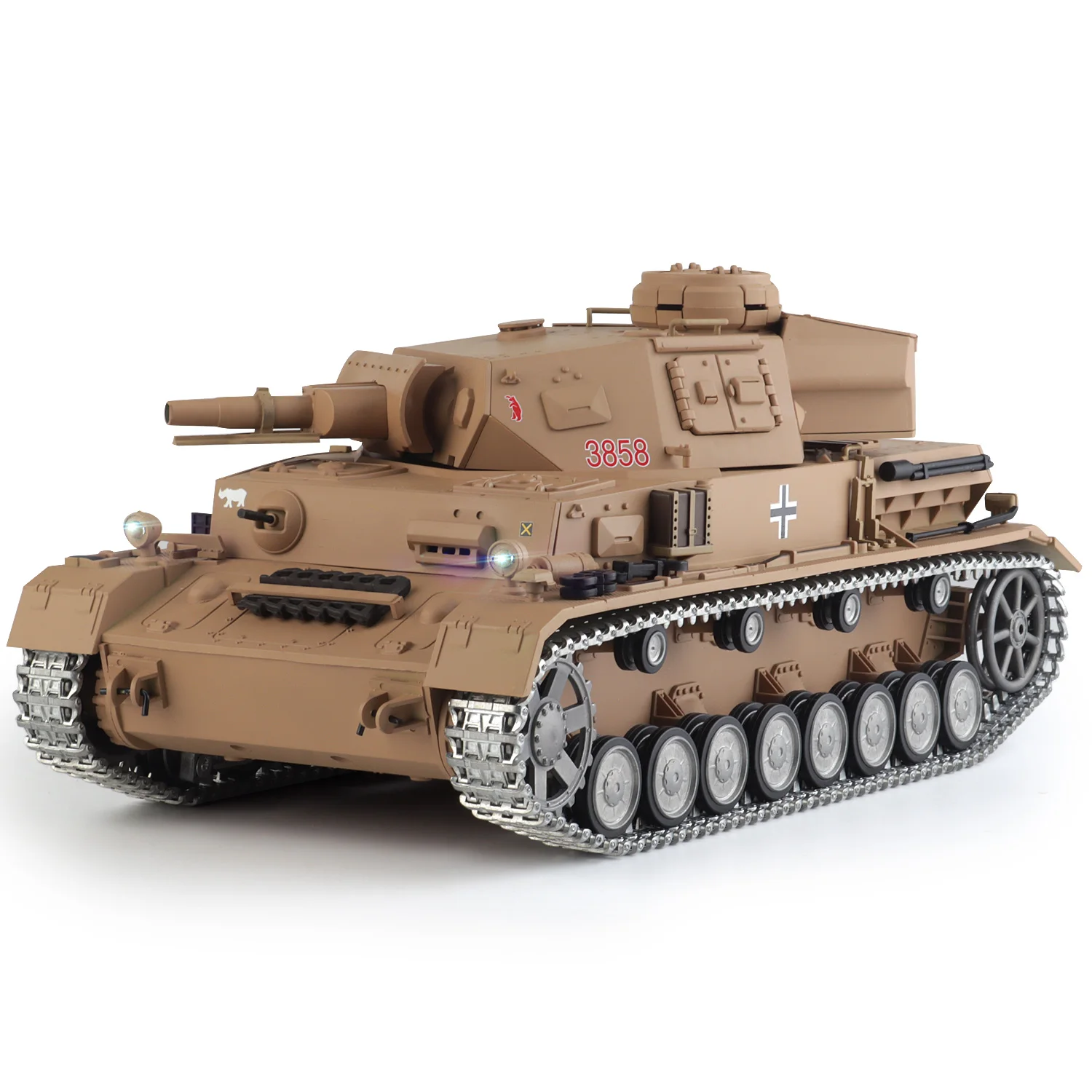 

henglong 1/16 7.0 Panzer IV F1 F2 RTR RC Tank Model HL 3858 3859 (Metal Track & Road & Idler Wheels & 360°Rotate Turret)
