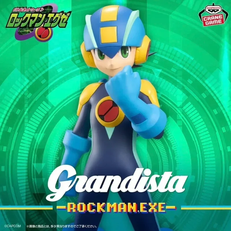 Genuine in Stock Banpresto Grandista Rockman EXE Figure Mega Man Anime Standing Pose Large Size PVC  Model  Toy Gift