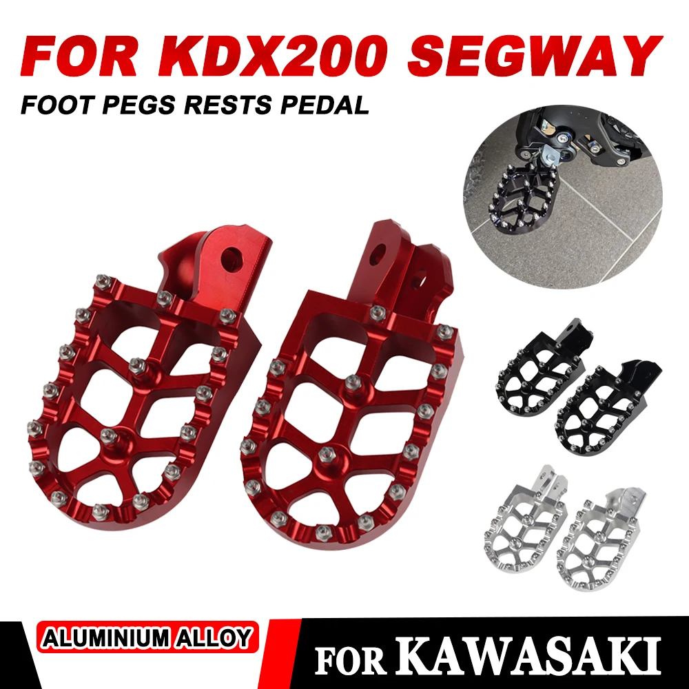 For Kawasaki KDX200 KDX 200 Segway Dirt Bike X160 X260 X 160 260 Motorcycle Accessories Foot Pegs Footrest Footpegs Pegs Pedals