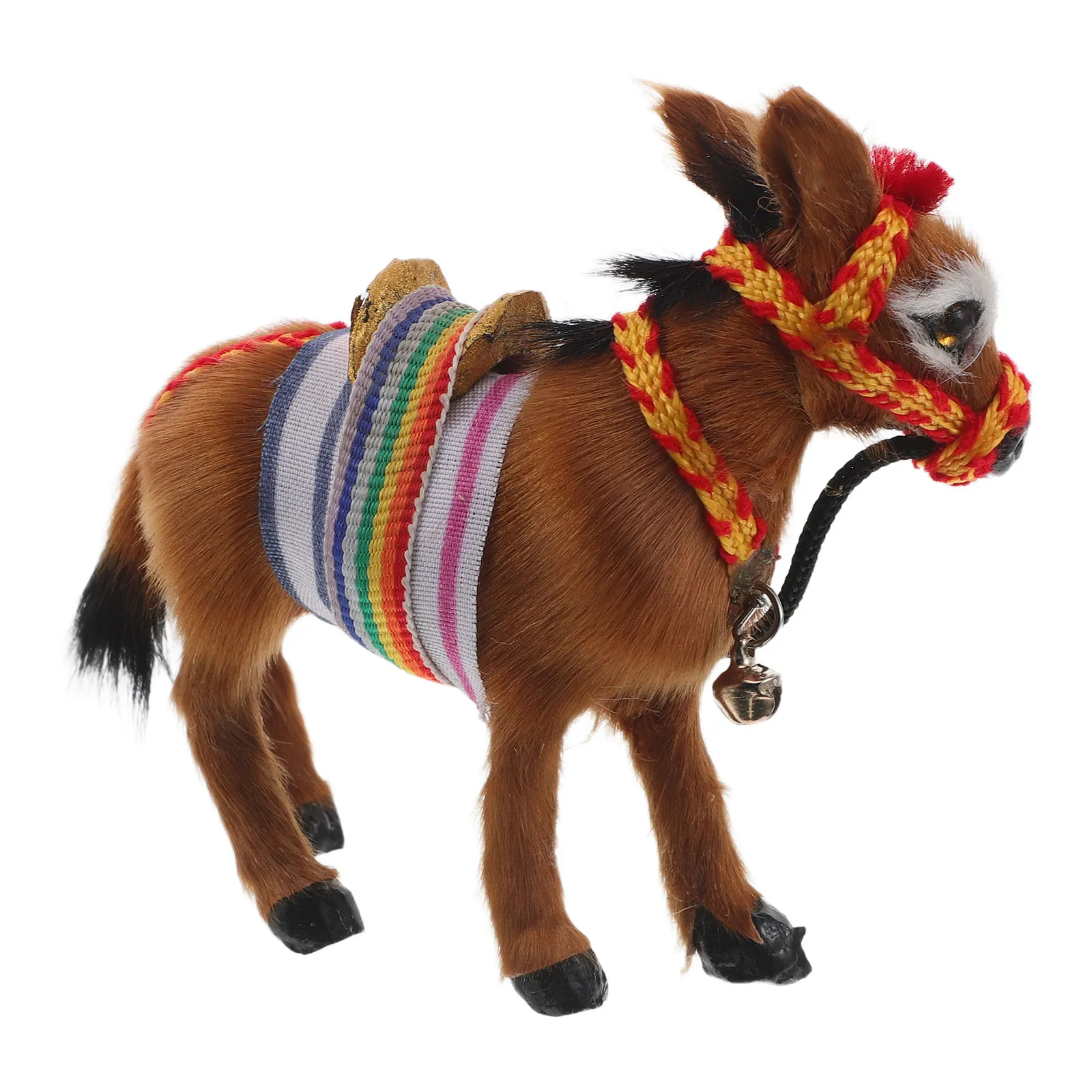 

Мягкая игрушка-ослик, реалистичная фигурка животного для декора детской, уютный компаньон для сна, обнимашка, украшение для полки