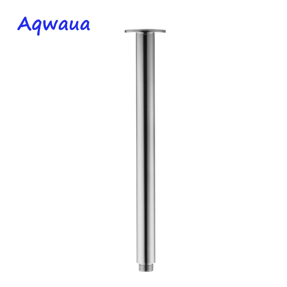 Aqwaua round Shower Arm Ceiling Mounted Connector Chrome WaterMark Certified Bathroom Accessory with Storage