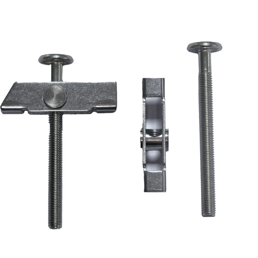 Toilet Fixing Kit Toilet Seat Bolts Toilet Maintenance Silver Screw Easy Installation Fits 6cm Length Bolts Rust-proof Material