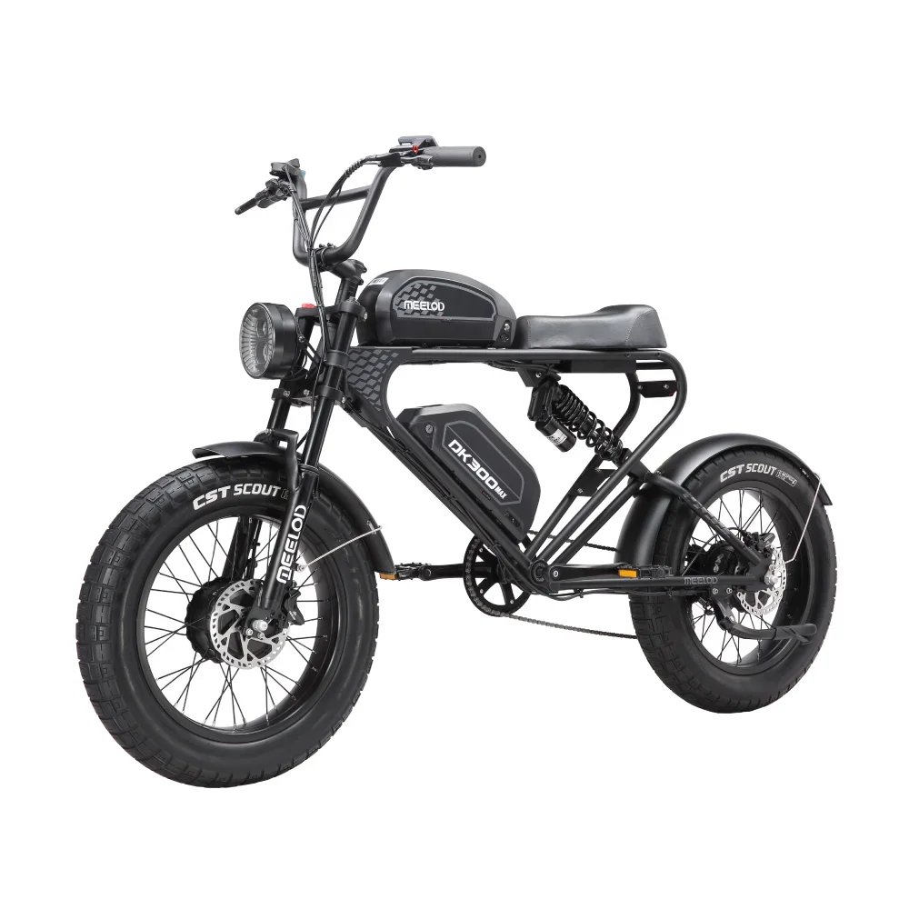 

Электровелосипед MEELOD DK300 MAX для взрослых, 1200W*2, 48V, аккумулятор 30Ah, для поездок на работу, 20-дюймовые широкие шины, электрический горный велосипед.
