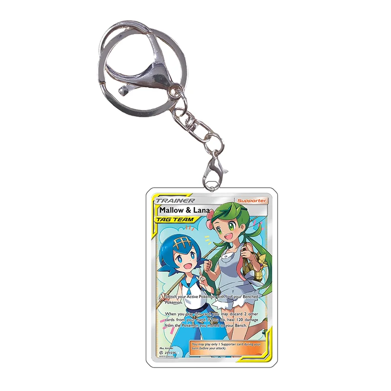 Pokemon Sleutelhanger Kaarten Iono Lillie Vileplume Weavile Mimikyu N Anime Game Karakters Zelf Gemaakt Acryl Hanger Decoratie Geschenken